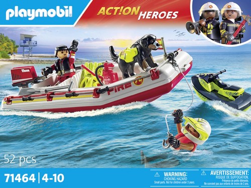 Playmobil gommone dei - dei, pompieri