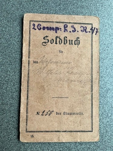 Ww1 soldbuch tedesco - ww1,
