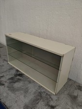 VETRINETTA VINTAGE MENSOLA IN LEGNO E VETRO CON RIPIANI E PORTA SCORREVOLE ITALY