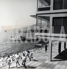 Foto vintage Ucraina, Lungomare campeggio ragazzi Artek, Stampa 19 x 18cm