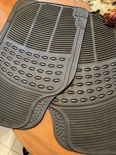 Set 4 Tappeti Per Auto In Gomma Tappetini Universali Antiscivolo Sagomabili Neri