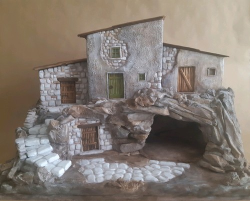 Presepe artigianale scorci - presepe, "scorci