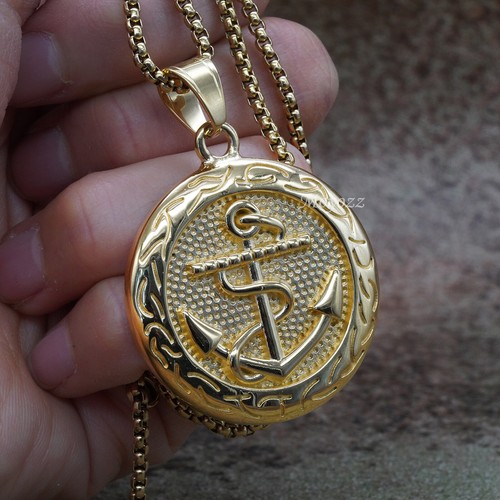 Collana uomo acciaio - , oro