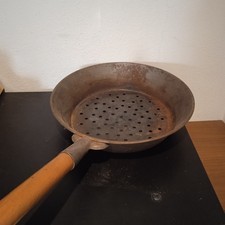 Padella vintage per castagne - padella,