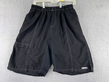 Canari Cycling Shorts Adult Large Black Cargo MTB Padded Nylon Shell Lined