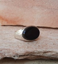 ANELLO ARGENTO 925 UOMO onice