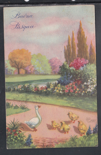 Cartolina buona pasqua pulcini - cartolina,