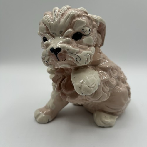 Statuina ceramica rosa vintage