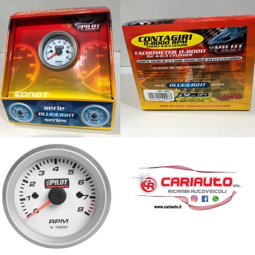 Contagiri 8000 rpm 52 - 0-8000, Ø