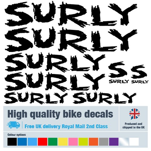 Surly etichette decalcomanie