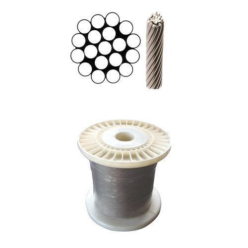 Cavo metallico metri 1x19 a4 - 5,