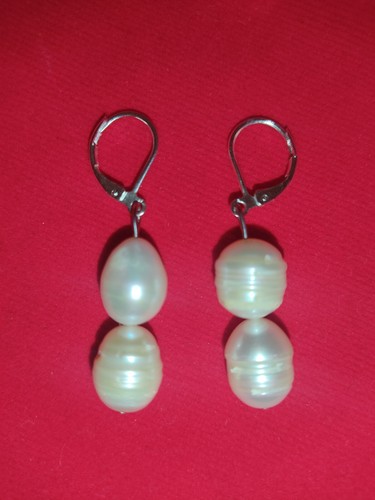 Orecchini perle fiume - in,