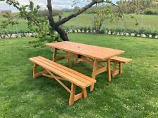 Tavolo Da Giardino Abete 8+2 posti Mod. VILLAGE Con Panche Separate