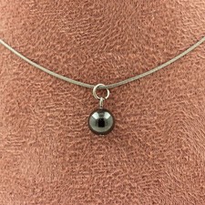 Collana 1 Perla Ematite 8 Mm