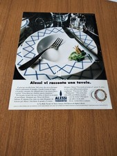 ALESSI TENDENTSE PIATTI PORCELLANA BICCHIERI DESIGN ETTORE SOTTSASS VINTAGE AD