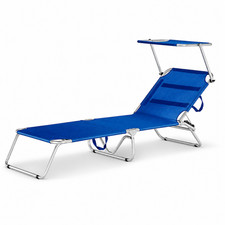 Lettino Mare Blu Pieghevole