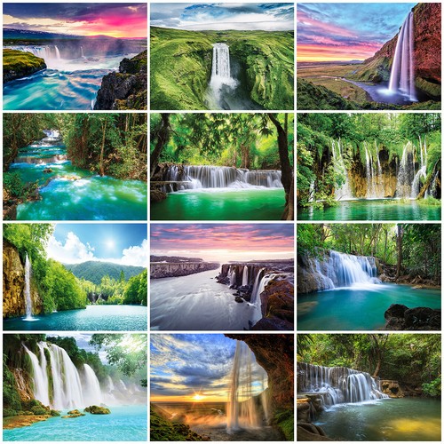 Cascata carta parati - 3d,