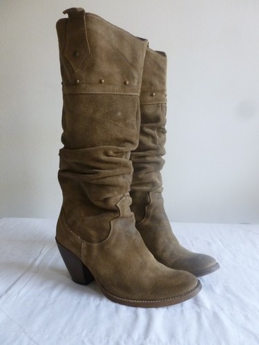 Real suede leather - , boots