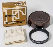 NIKON F CLOSE UP ATTACHMENT N.1 1,5 DIOTTRIE VINTAGE, COME NUOVA