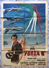 poster 2 sheets FORZA G Frecce Tricolori FIAT G-91 Winged Devils og Italy 1972 
