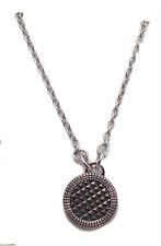 ZOPPINI COLLANA CIONDOLO BRONZO RODIATO BIANCO NECKLACE WHITE BRONZE