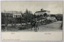 Cartolina Rieti Villa Stoli animata carrozza Lazio paesaggistica T13