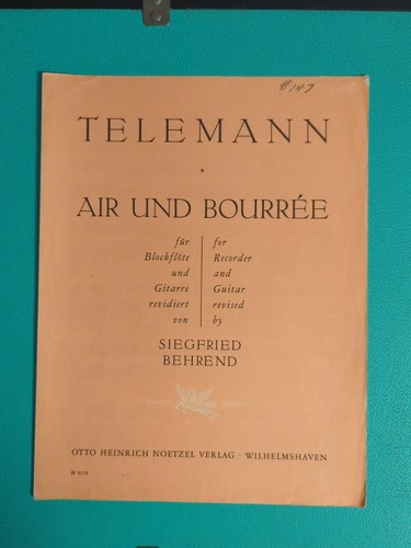 Telemann air and bourree per - telemann,