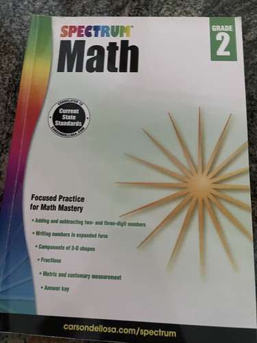 Spectrum math grade workbook - grade, 2