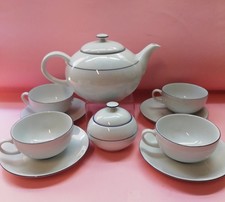 Thun 1794 BORDO Riga Blu Czechoslovakia Inglazed TAZZE PIATTI TEIERA ZUCCHERIERA