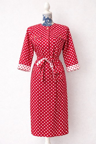 Abito midi vintage leslie fay - leslie,