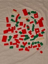 lotto di vari blocchi COSTRUZIONI tipo lego vintage anni 50/60 in plastica da