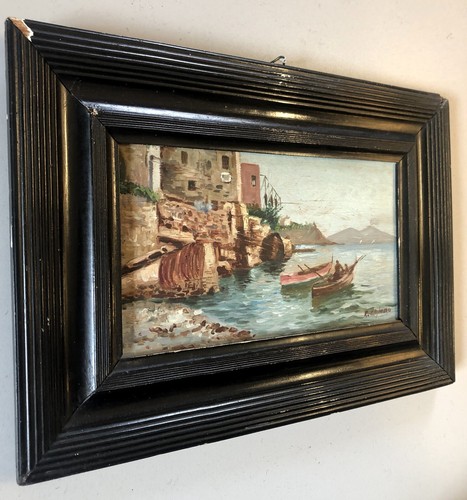 Piccolo quadro olio - quadro, marina