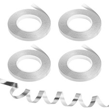 Arricciatura Nastro arricciato Corda Metallico 5mm 10m 4 Rotolo Argento