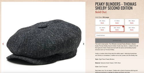 Cappellino boston scally peaky - cappellino,