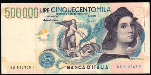 500000 lire raffaello - raffaello, sanzio