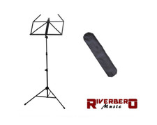 LEGGIO MUSICALE PIEGHEVOLE NERO CON BORSA STAND SPARTITI CON CUSTODIA Gewa