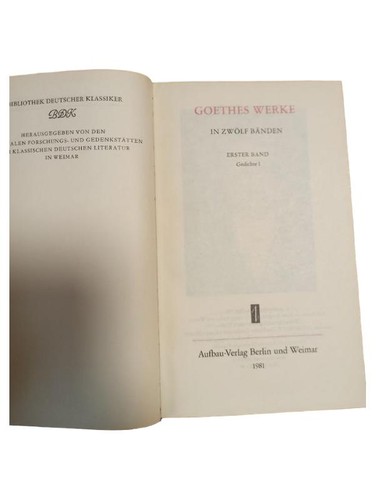 Goethe werke volume poesie - 1,