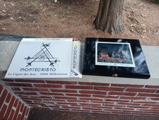 SCATOLA VUOTA PER SIGARI VINTAGE MONTECRISTO LE SIGARETTE DE L'AN 2000 IN LEGNO CON SCATOLA