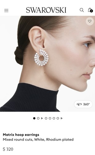 Orecchini cerchio swarovski - a,
