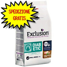 EXCLUSION DIET CANE DIABETIC ADULT SMALL MAIALE, SORGO E PISELLI 2 KG