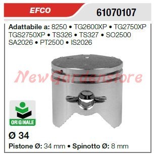 Pistone segmenti spinotto efco - pistone,