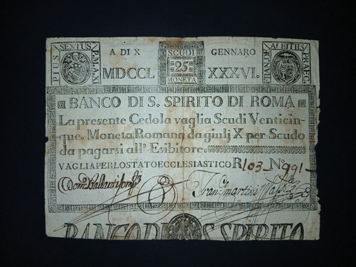 Scudi banco santo spirito - santo,