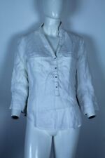 ZARA CAMICIA DONNA LINO BIANCO  TG SIZE L