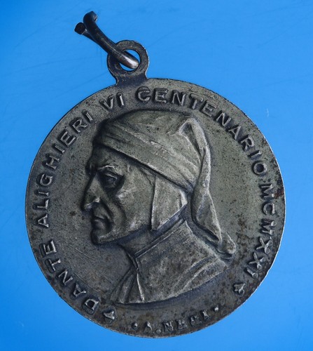Dante alighieri medaglia 1921 - alighieri,
