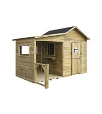 CASETTA DA GIARDINO PER BAMBINI IN LEGNO DOMUS "ELA" 240X125X173 CM