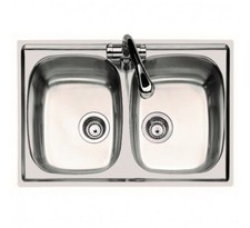 FOSTER Lavello Cucina 2 Vasche Incasso 79 cm Inox S1000 1279560