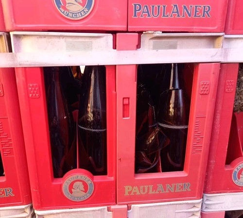 Cassa birra paulaner vuota - birra,