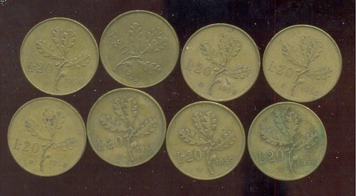 Set otto vecchie monete - set,