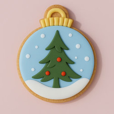 Palla natale puntale cookie