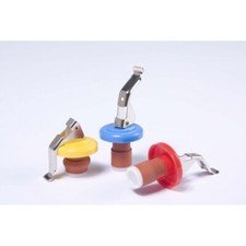 TAPPO A LEVA ESPANSIONE GOMMA PER BOTTIGLIA VETRO 3 PEZZI COLORI ASSORTITI